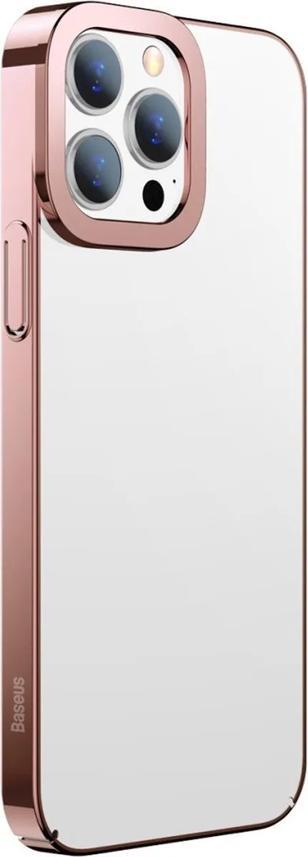 Baseus Hoesje iPhone 13 Pro Metallic TPU Rose Gold