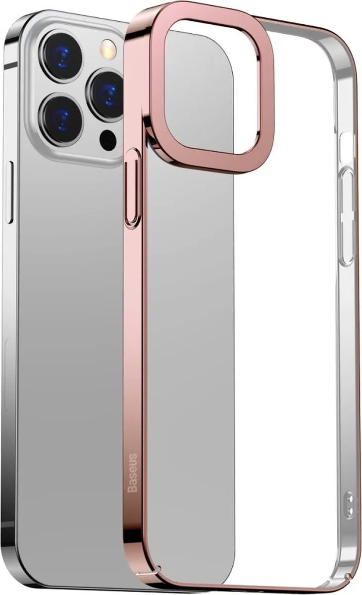 Baseus Hoesje iPhone 13 Pro Metallic TPU Rose Gold