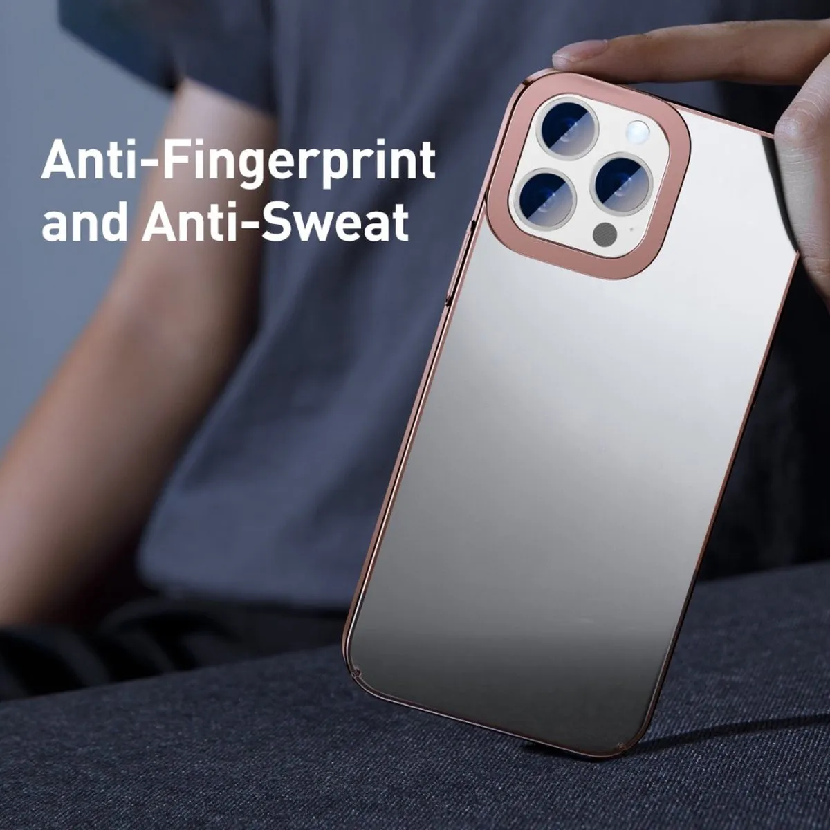 Baseus Hoesje iPhone 13 Pro Metallic TPU Rose Gold
