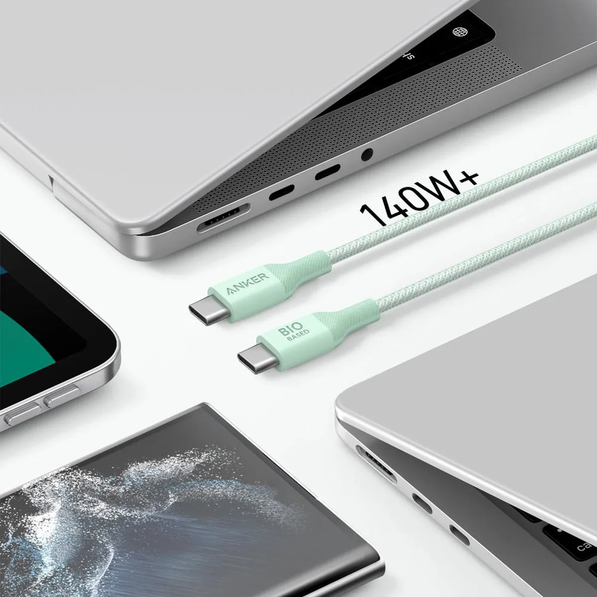 Anker BIO Bundel 10.000mAh - Powerbank 30W + USB-C Stroomadapter + Kabel 140W