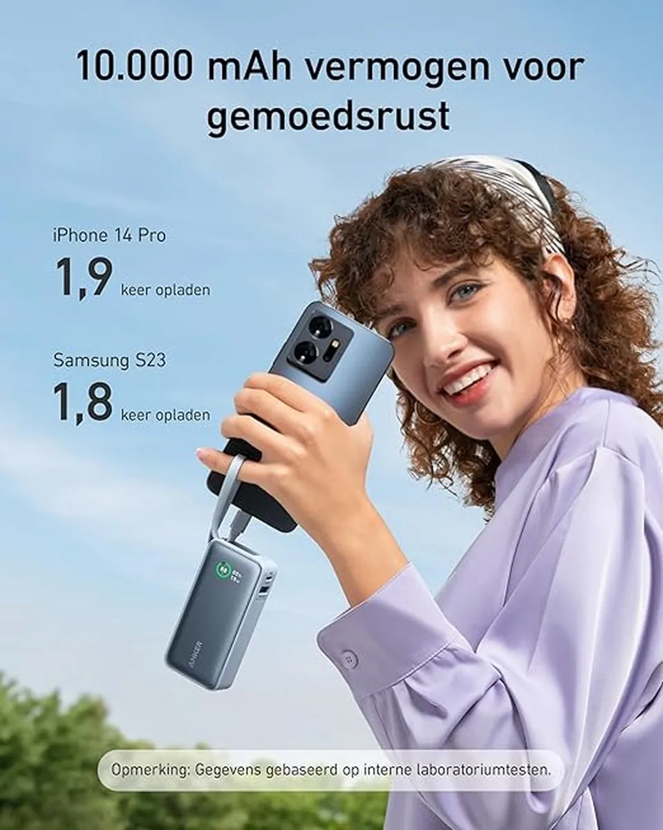 Anker BIO Bundel 10.000mAh - Powerbank 30W + USB-C Stroomadapter + Kabel 140W