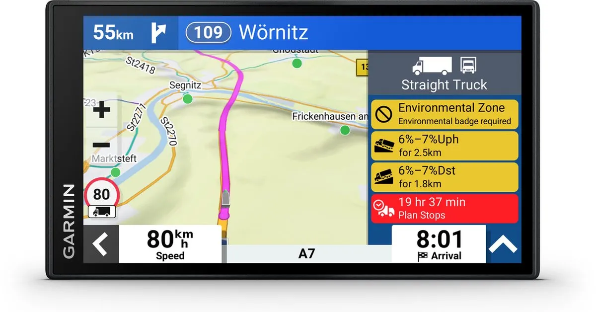 Garmin Dezl LGV610 Navigatiesysteem Vrachtwagen 6" - Zwart