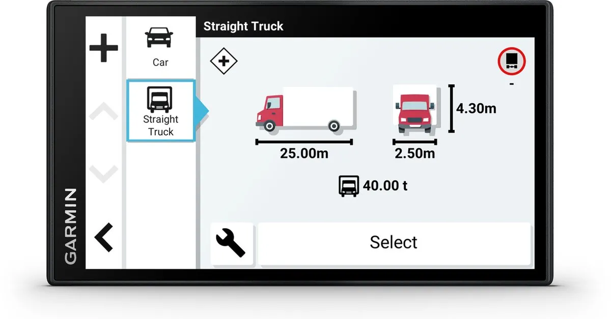 Garmin Dezl LGV610 Navigatiesysteem Vrachtwagen 6" - Zwart