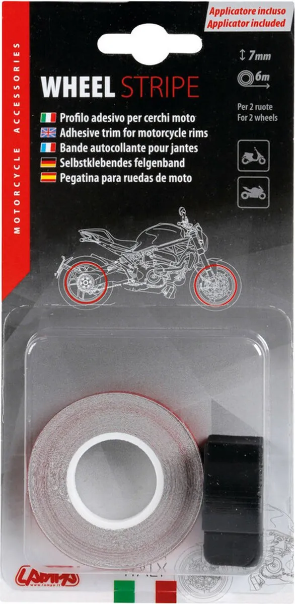 Lampa Sierstrips Motor Velg Reflecterend Rood - 2 Wielen