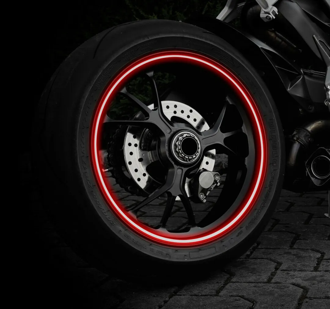 Lampa Sierstrips Motor Velg Reflecterend Rood - 2 Wielen