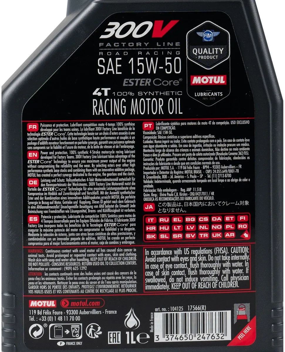 Motul 300V 15W50 4T Motorolie 1L