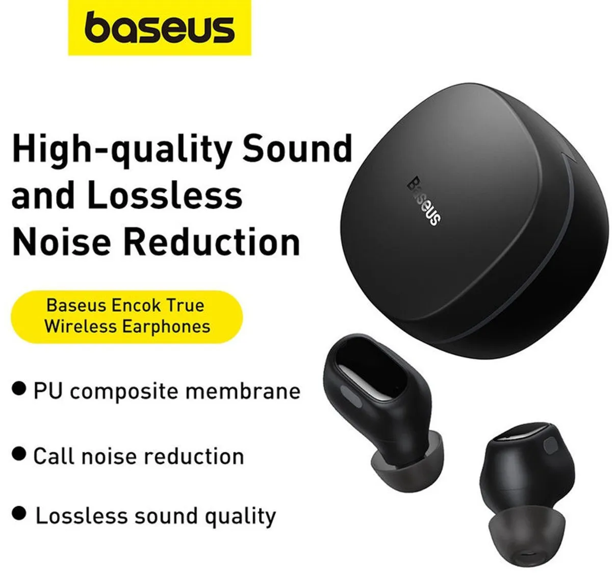 Baseus Bowie WM01 TWS Headset - Zwart