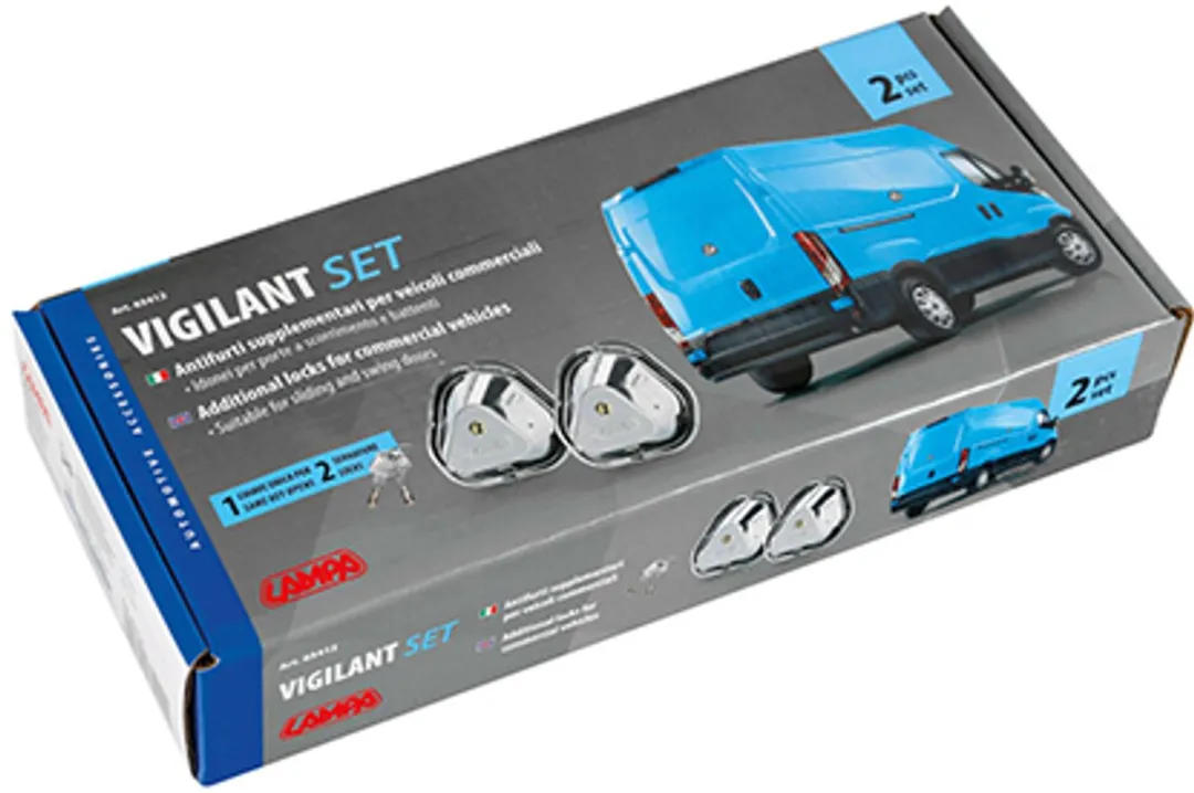 Lampa Bedrijfswagen Slot 2x - 6 Fixatiepunten - Zilver
