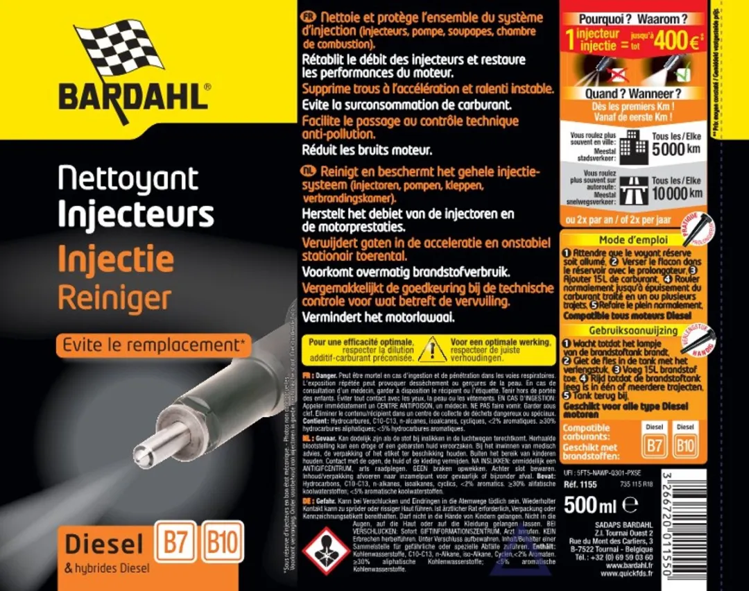Bardahl Injectie Reiniger Diesel 500ml