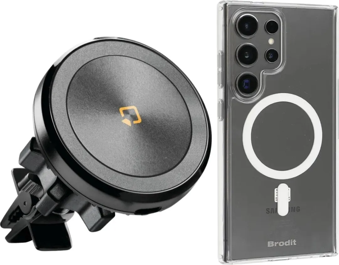 Lampa Magnetische Airvent Telefoonhouder MagSafe + Brodit Hoes S24 Ultra - Samsung Galaxy S24