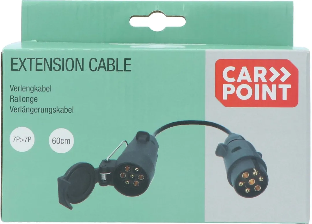 Carpoint Trailer Verlengkabel 7p - Zwart