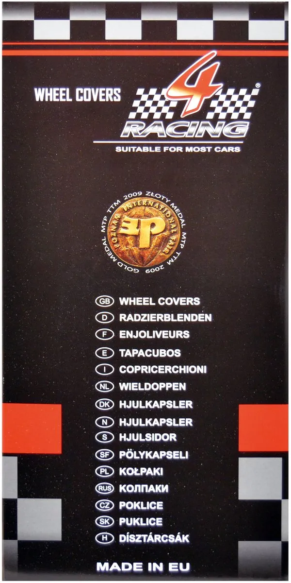 Carpoint Wieldoppen Racing 16" ABS - Zilver - 4 Stuks