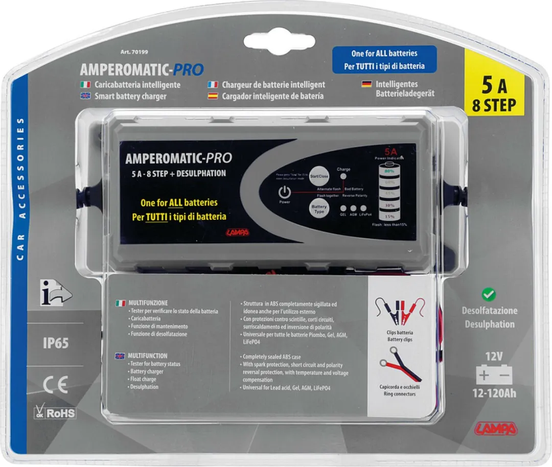 Lampa Druppellader 12V 5A - o.a. AGM/Gel/Loodzuur