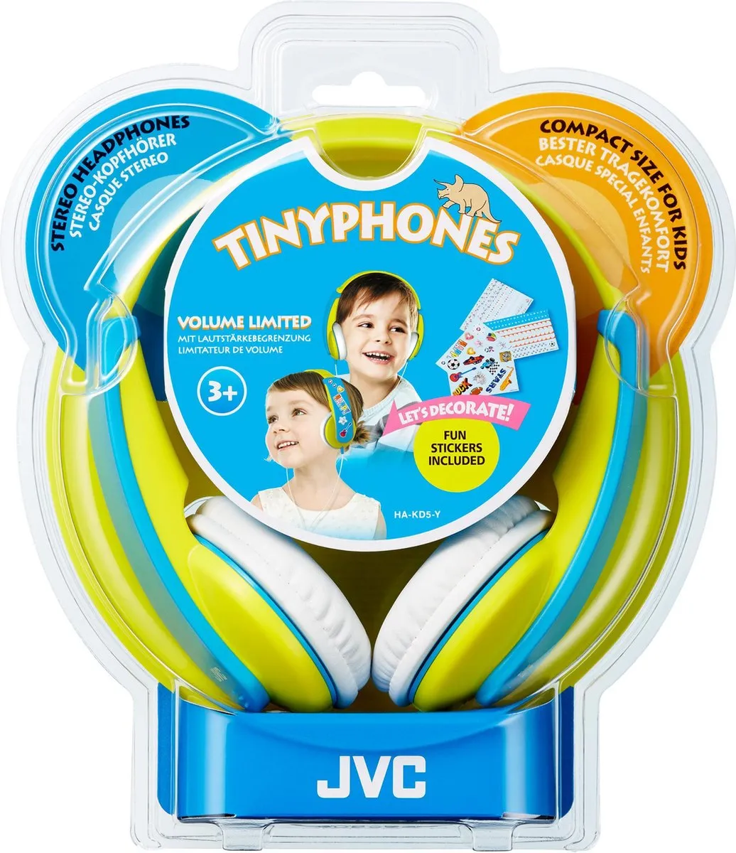 JVC HA-KD5 Kinder Koptelefoon - Geel/Blauw