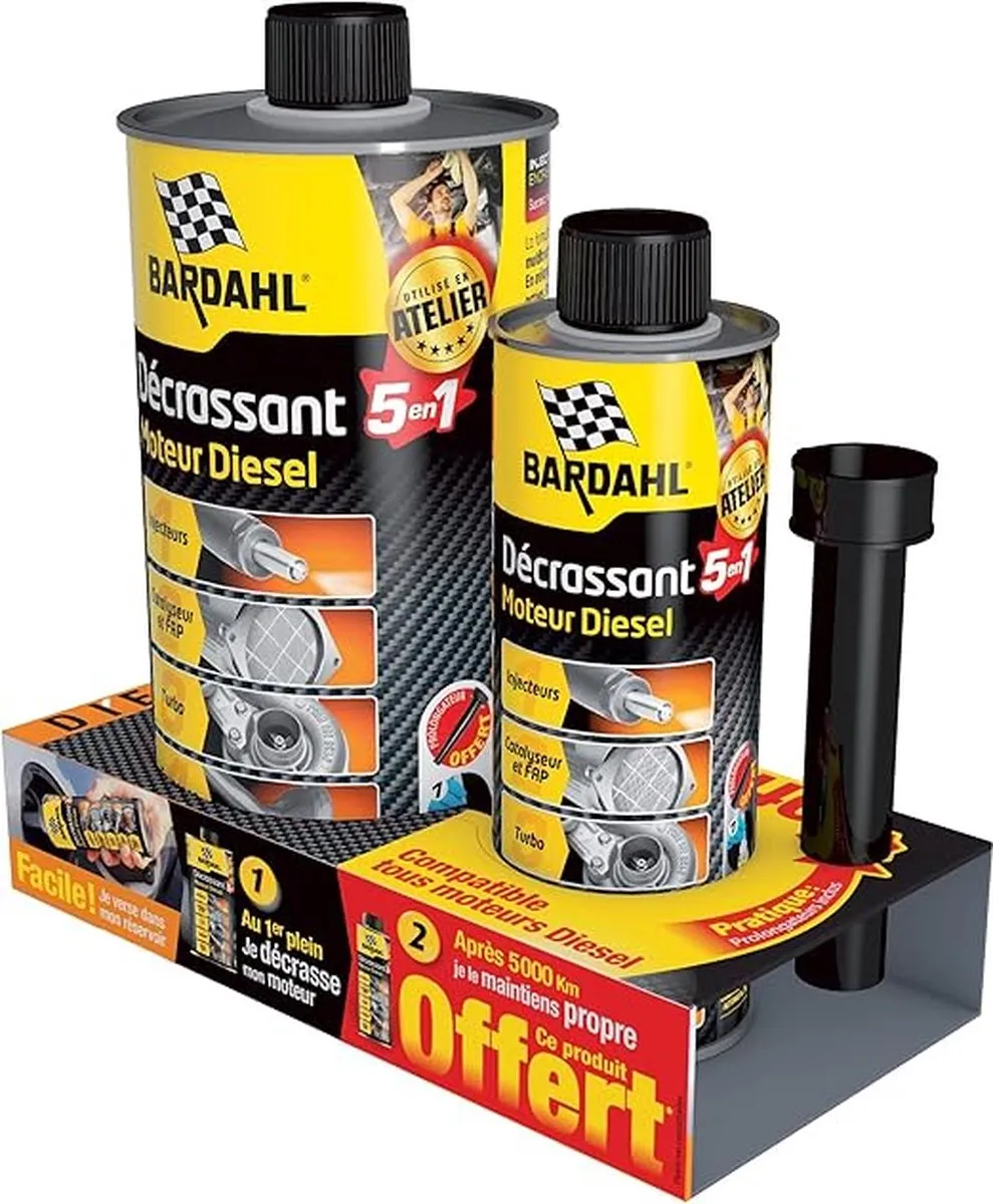 Bardahl Motorreiniger 5-in-1 Diesel 1L + 300ml