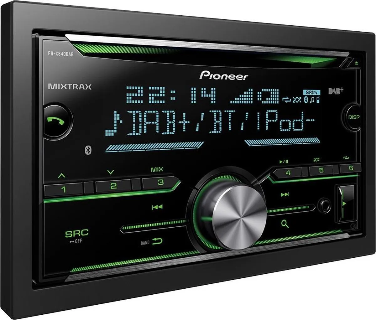 Pioneer FH-X840DAB Autoradio - 4x50W - Groen