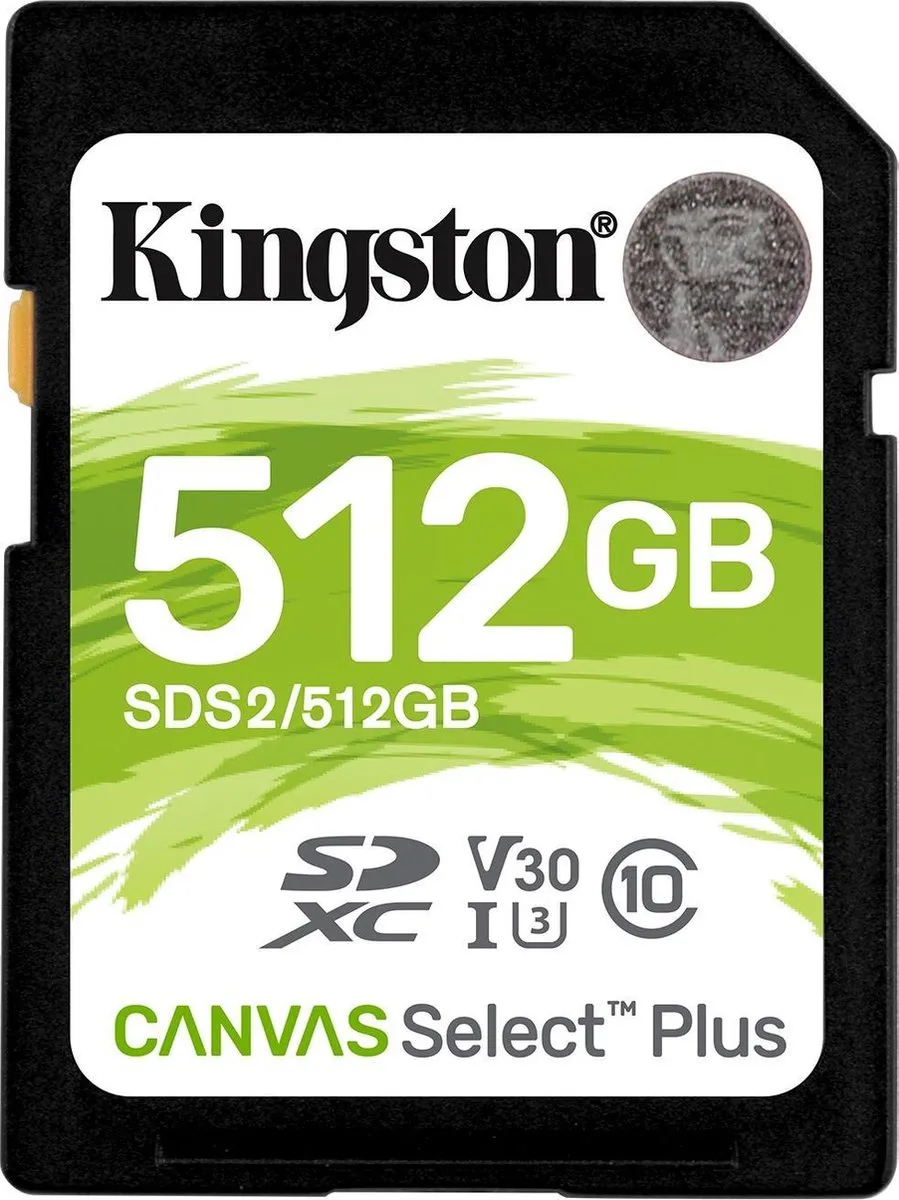 Kingston Canvas Select Plus SDXC 512GB - V30 UHS-I