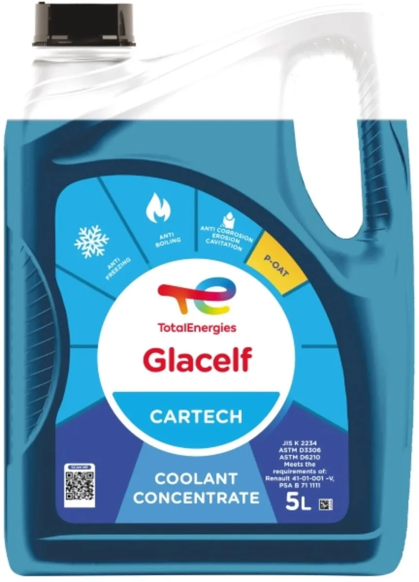 Total Glacelf Cartech G12 Koelvloeistof 5L - Meerkleurig