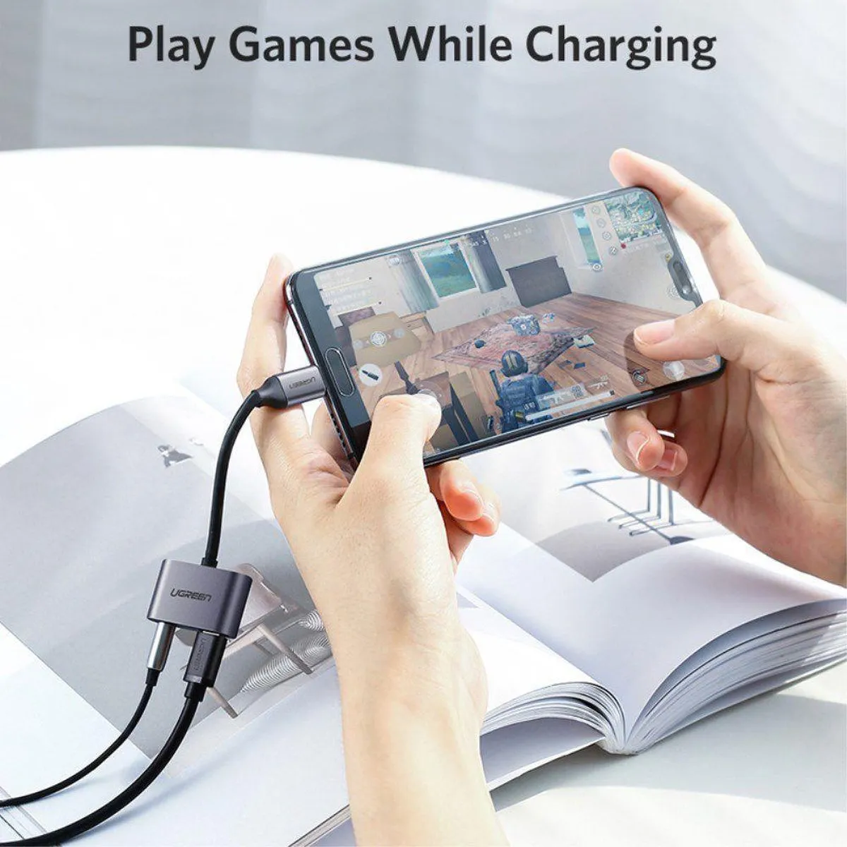 Ugreen USB-C naar Audio Jack Adapter 50596 - Zwart