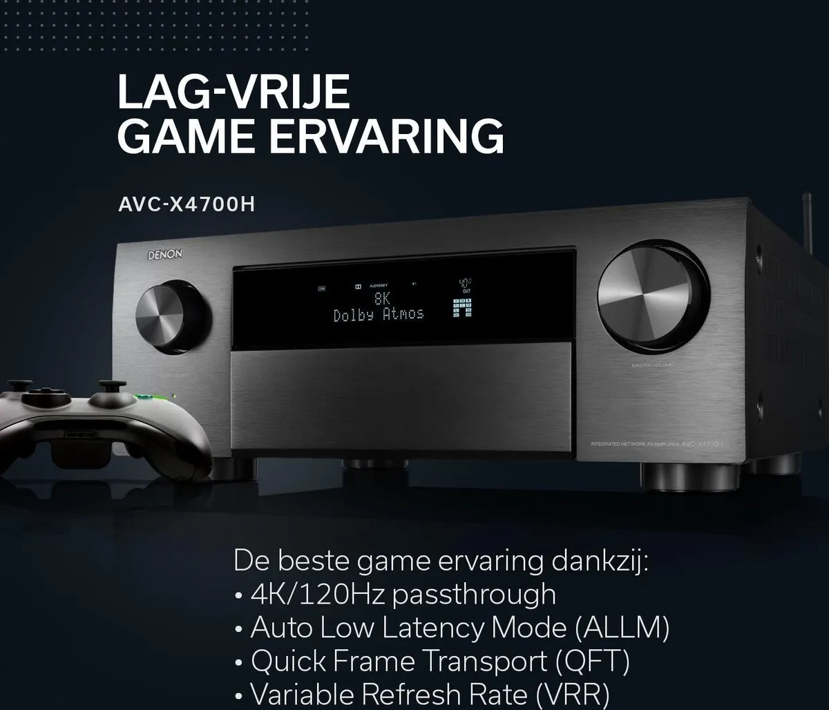 Denon AVC-X4700H AV-Receiver -125 W 9.2 kanalen - Surround 3D - Zwart