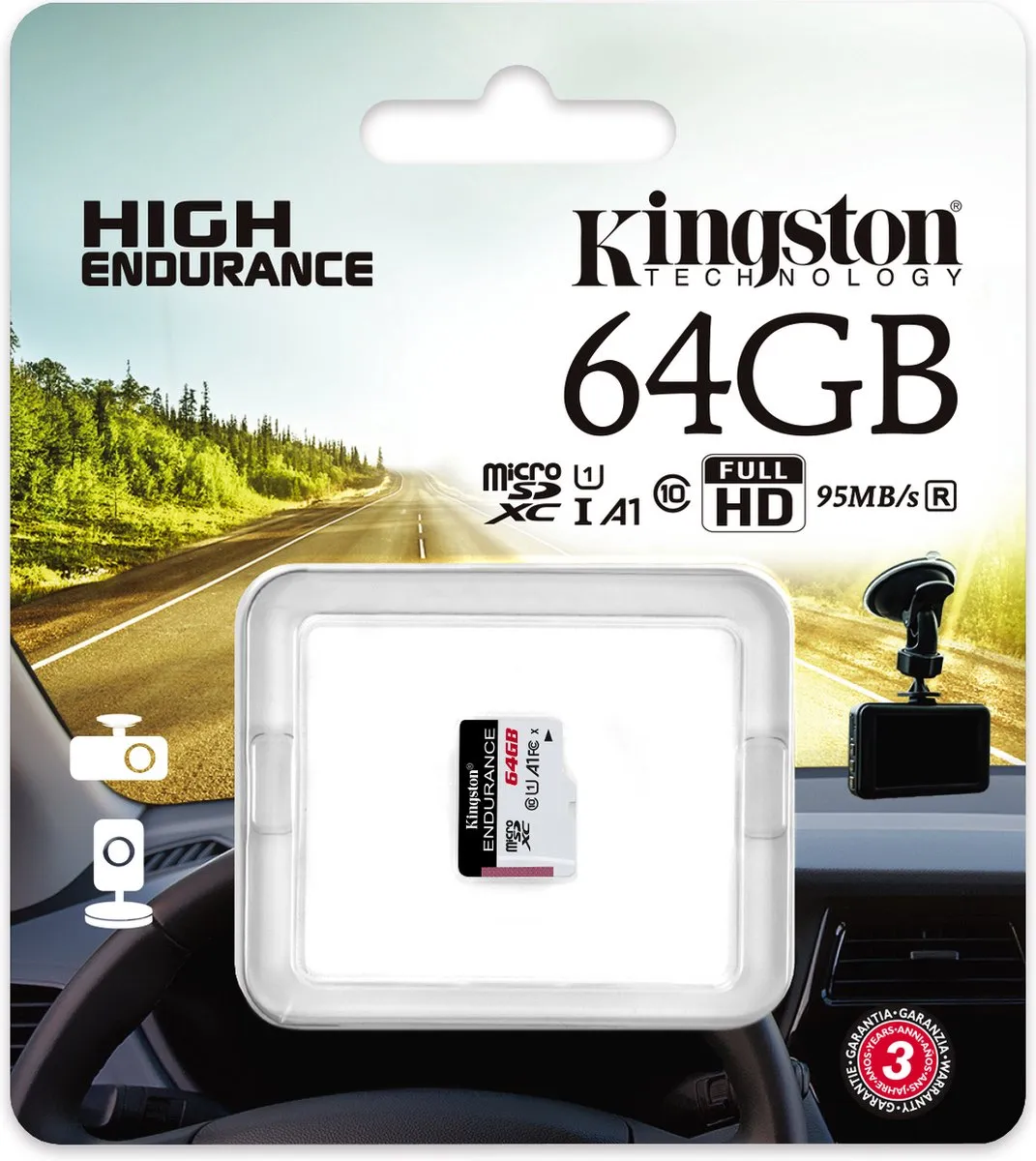 Kingston MICROSDXC ENDURANCE 64GB Geheugenkaart
