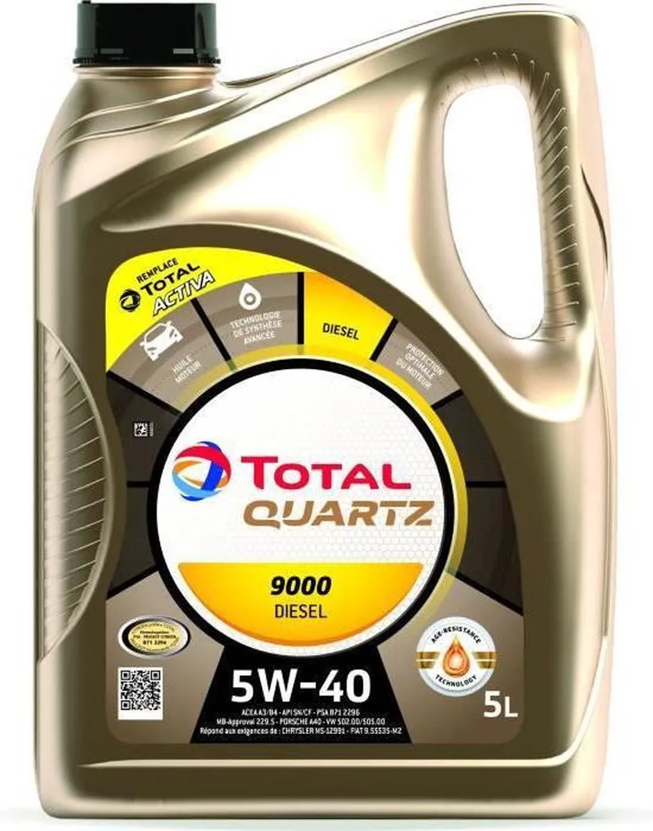 Total Quartz 9000 Energy 5W40 Motorolie - 5L