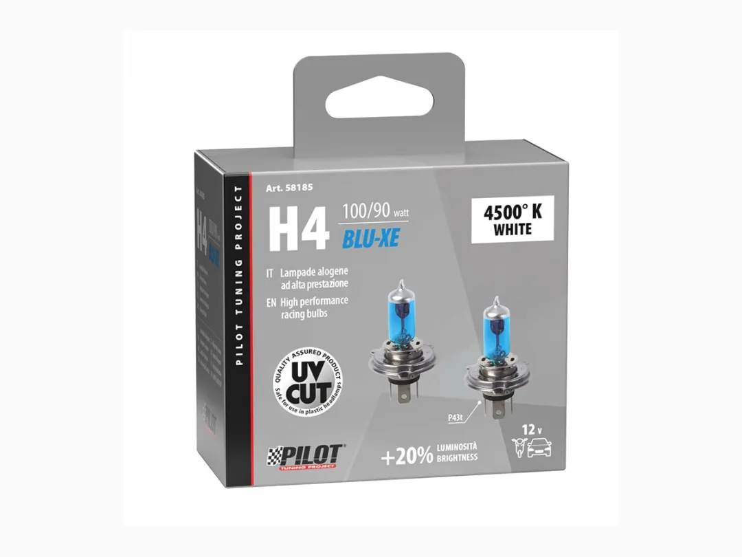 Lampa Blu-Xe H4 Halogeenlamp 12V 100/90W - Mega White - Set van 2