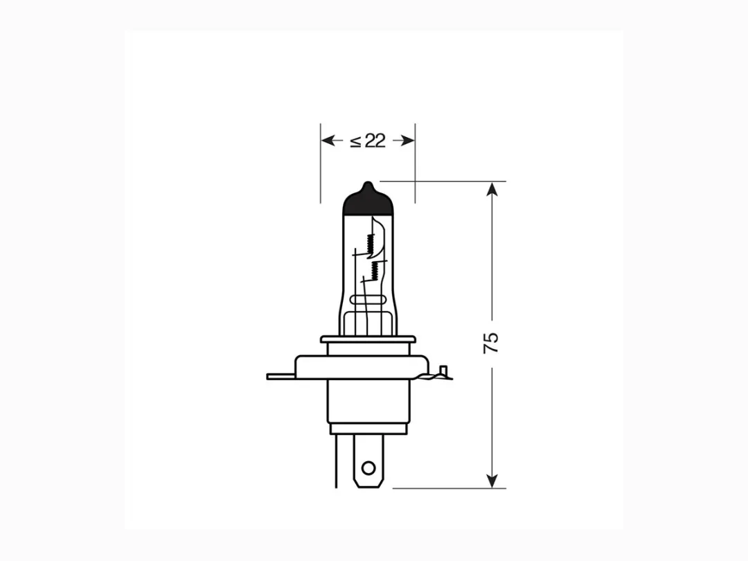 Lampa Blu-Xe H4 Halogeenlamp 12V 100/90W - Mega White - Set van 2