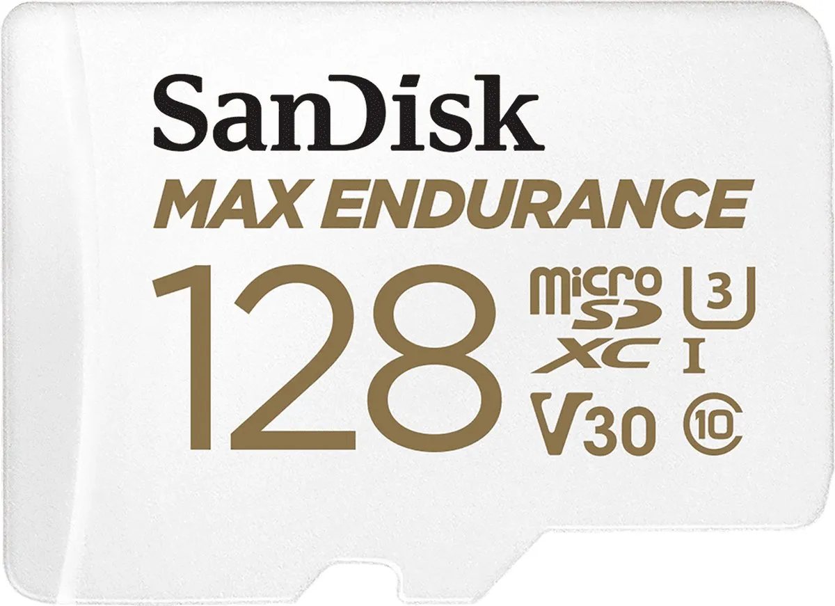 SanDisk MicroSDHC MAX Endurance SDSQQVR-128G-GN6IA 128GB - met SD-adapter