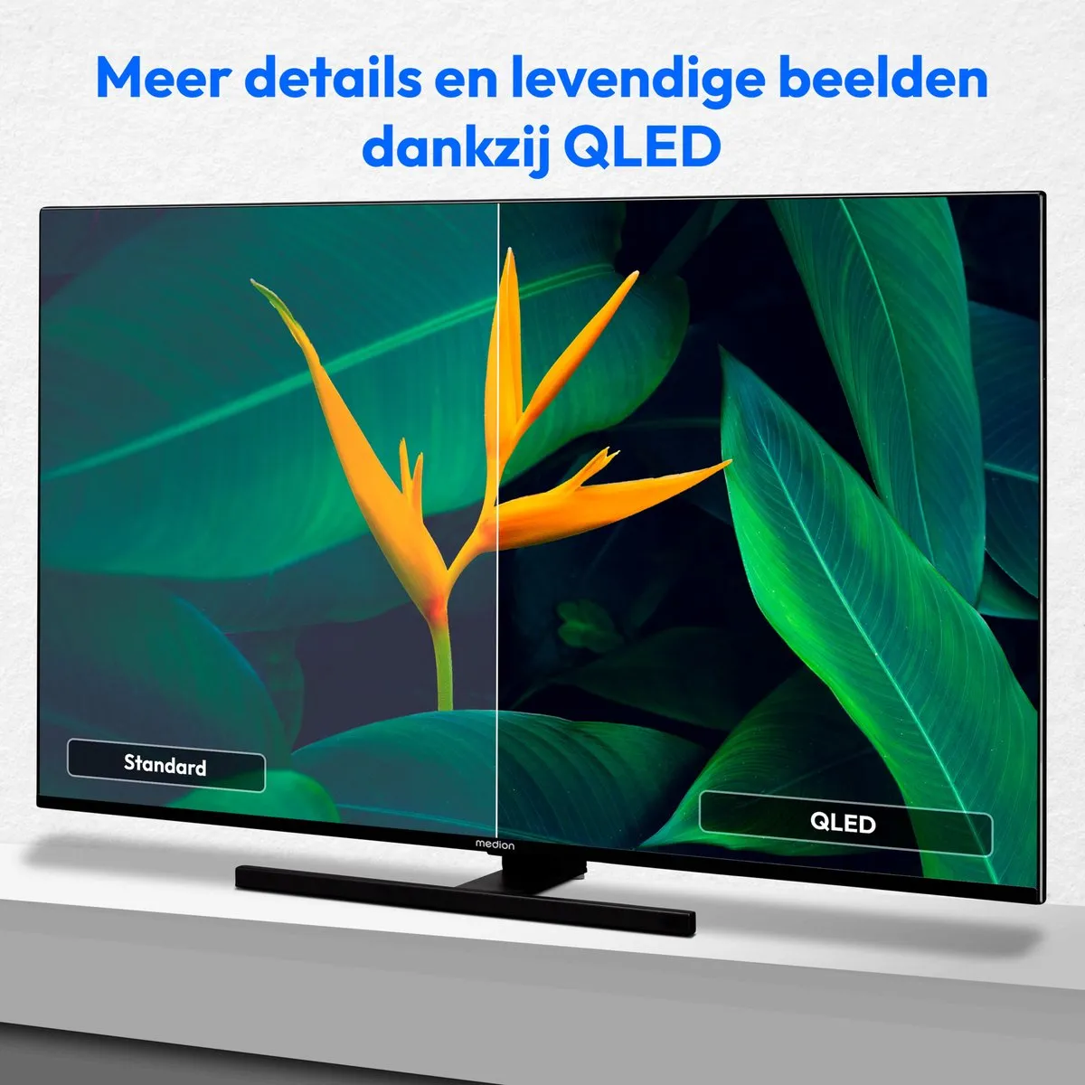 Medion X14332 108cm QLED TV 4K - Dolby Vision HDR - Fire TV - Zwart