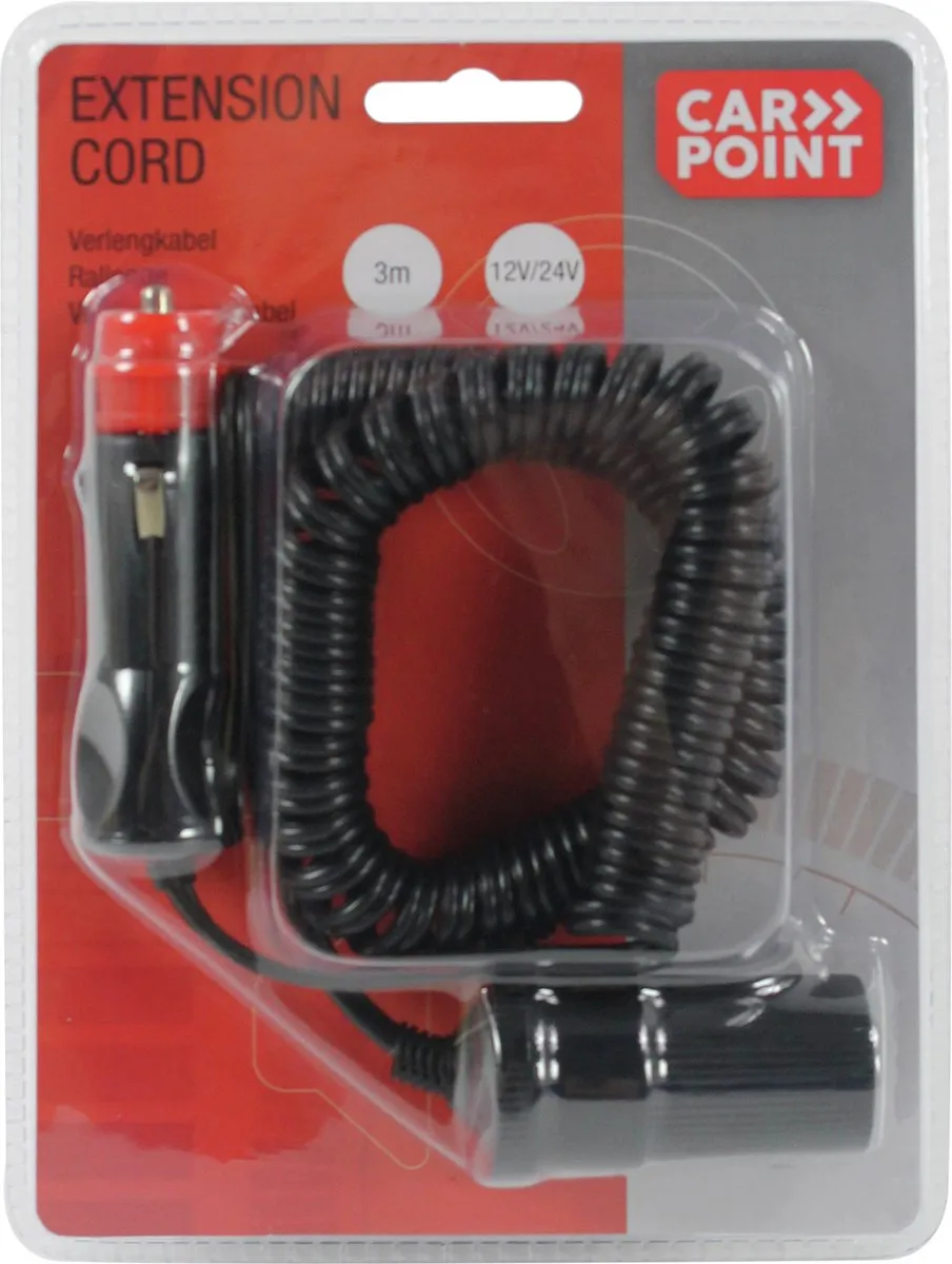 Carpoint Verlengkabel 12/24V 250cm 5A - Zwart - afbeelding 6 van 6