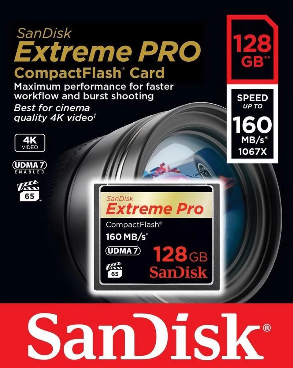 SanDisk Extreme PRO CF 128GB SDCFXPS-128G-X46