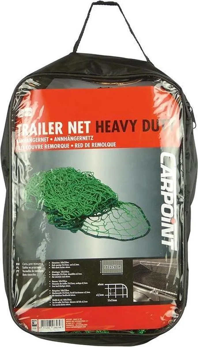 Carpoint Aanhangernet 160x250cm - Groen