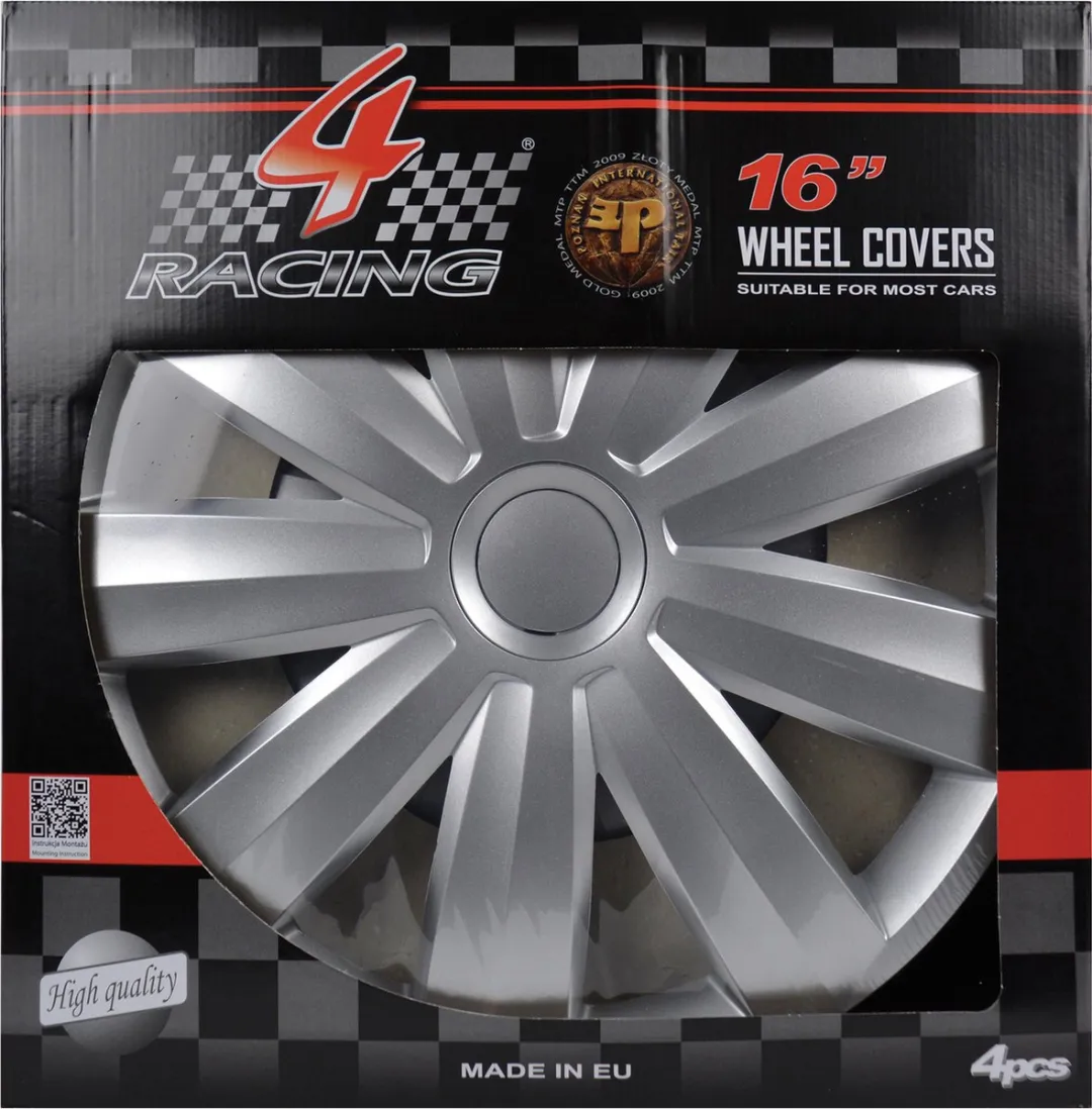Carpoint Wieldoppen Venture 16" ABS - Zilver - 4 Stuks