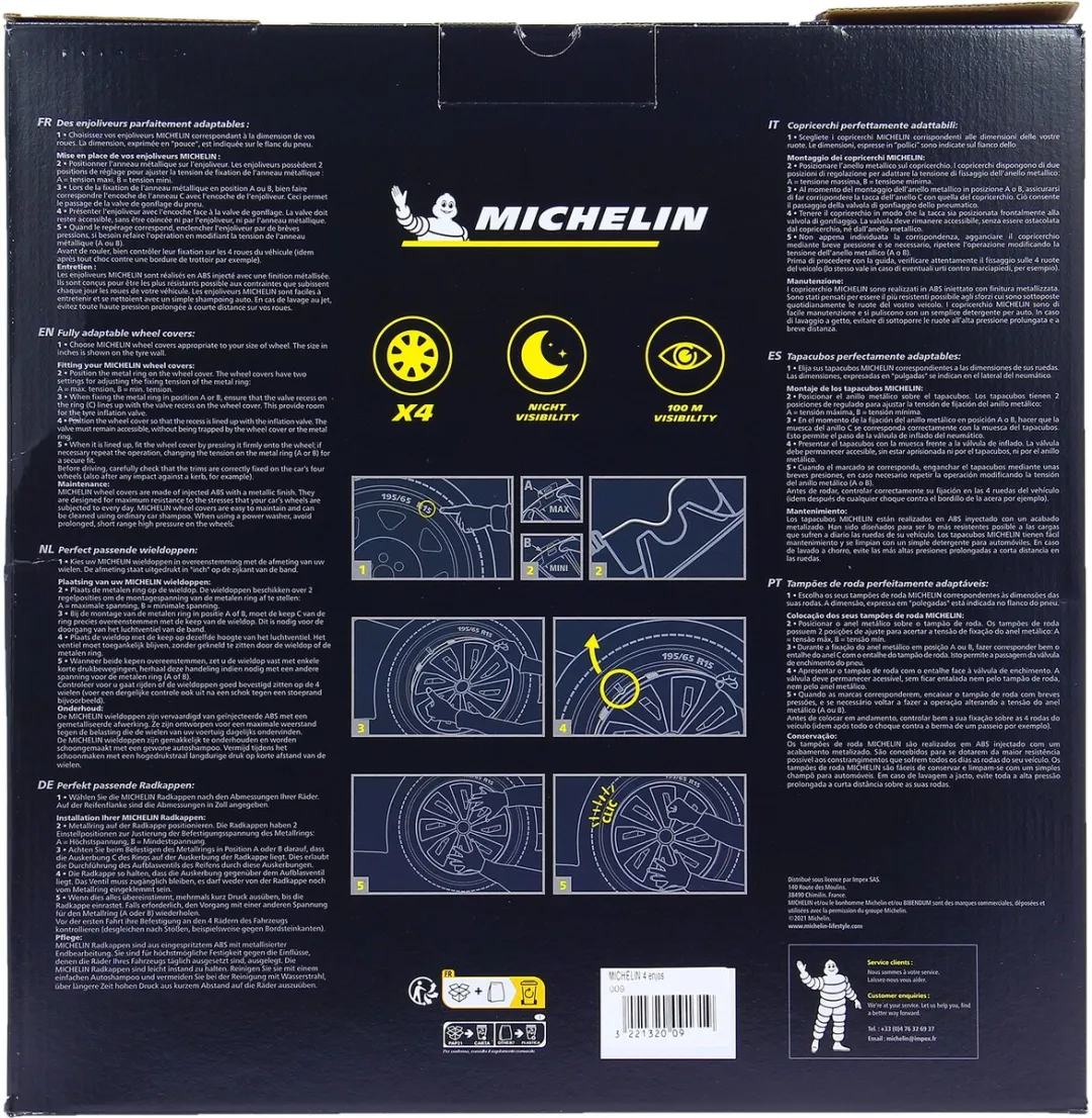 Michelin Wieldoppen 15 Inch - 4 Stuks