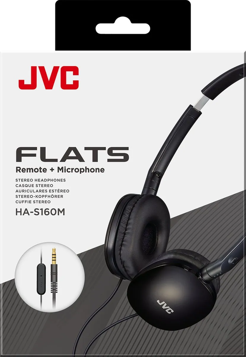 JVC HA-S160M On-Ear Hoofdtelefoon - Zwart - afbeelding 6 van 6