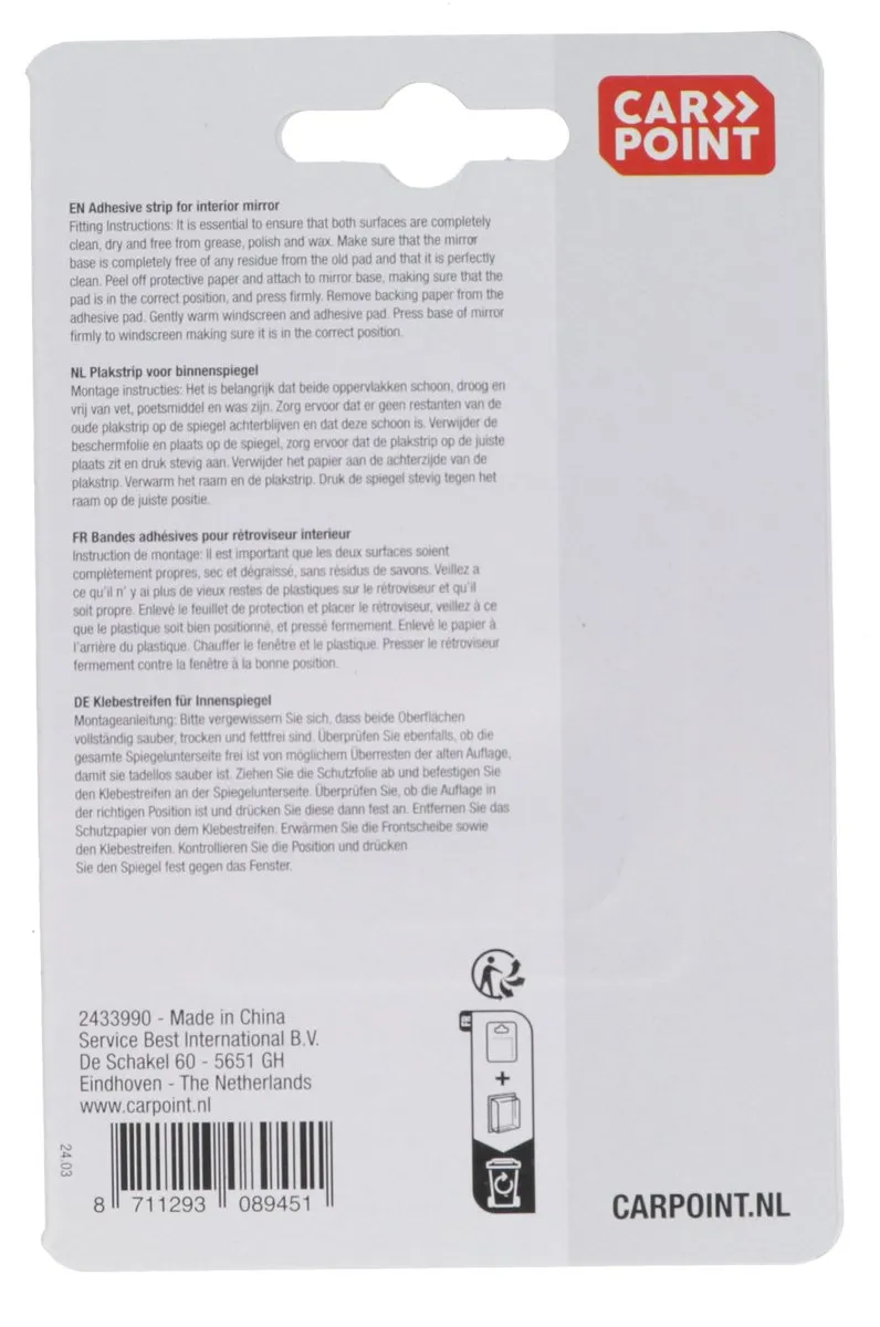 Carpoint Plakstrips Binnenspiegel - Groen