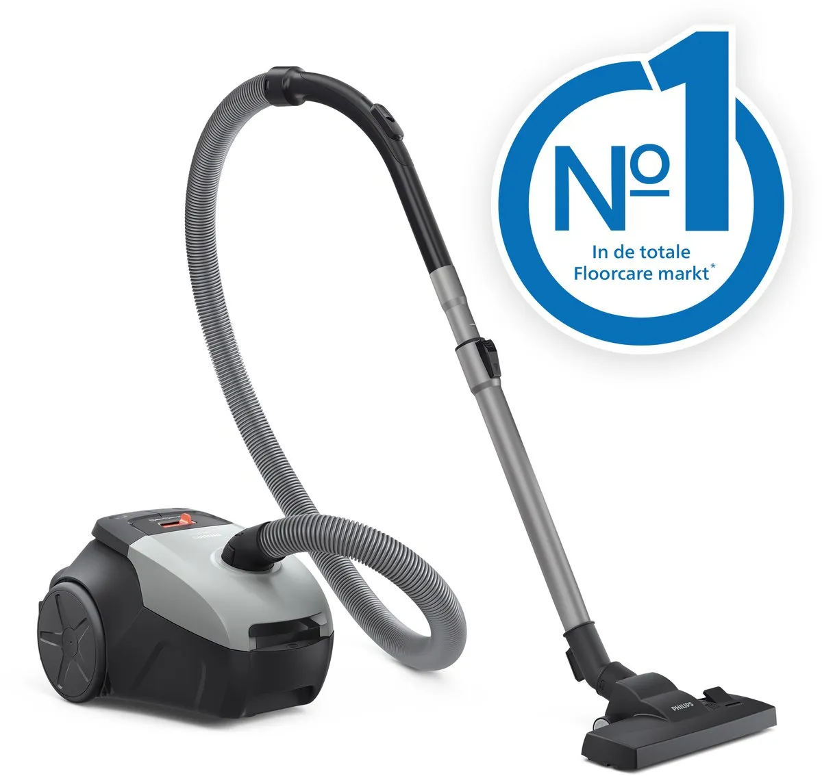 Philips 2000-Serie XD2142/12 Stofzuiger met Zak - 800W - Lichtgrijs