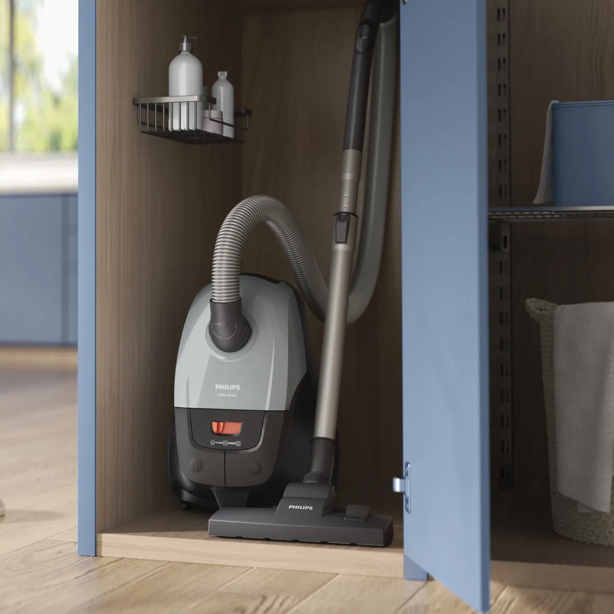 Philips 2000-Serie XD2142/12 Stofzuiger met Zak - 800W - Lichtgrijs