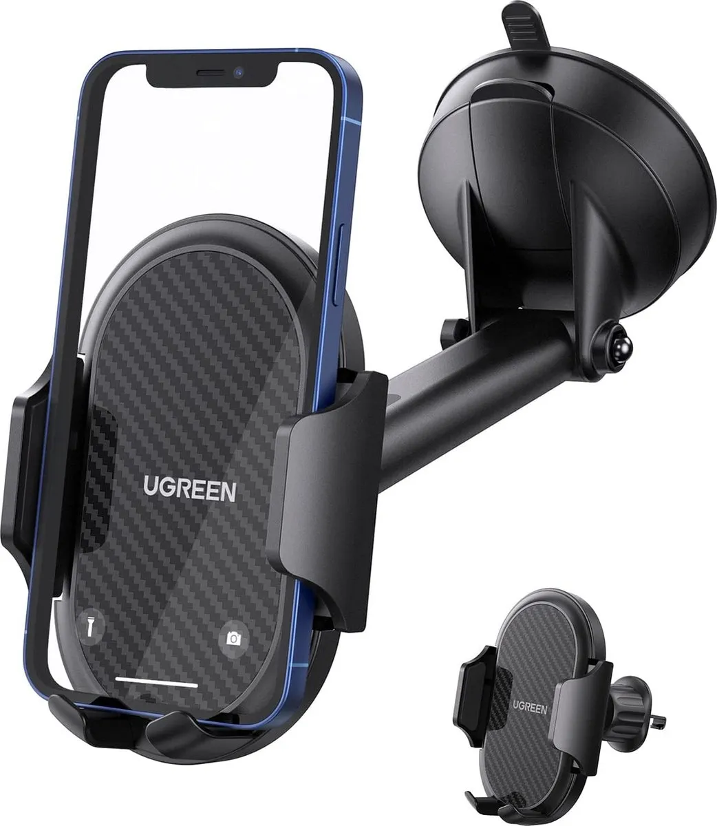 Ugreen Auto Telefoonhouder - 4.7-7.2 Inch - Zilver/Zwart - afbeelding 2 van 6