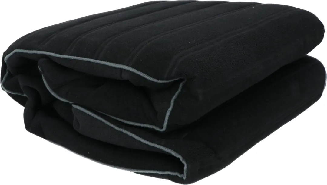 Carpoint Stoelhoesset 4-delig Velours Zwart/Grijs