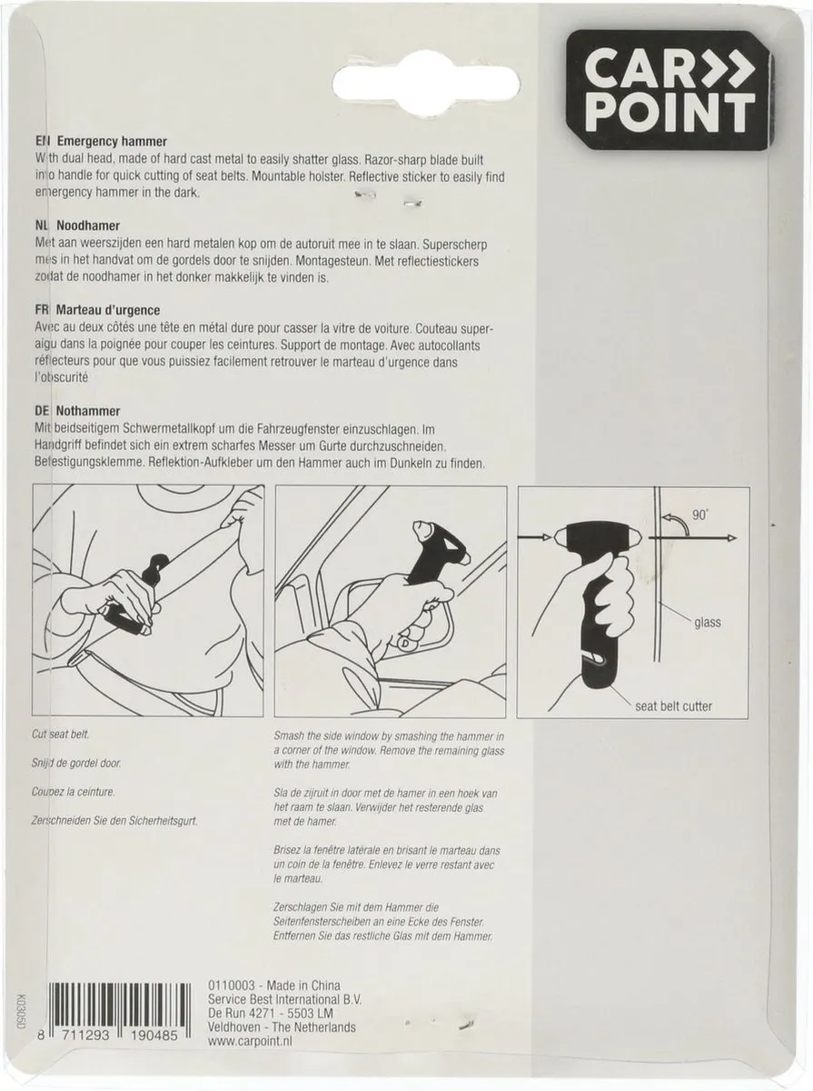Carpoint Noodhamer - Gordelsnijder Zwart - afbeelding 6 van 6