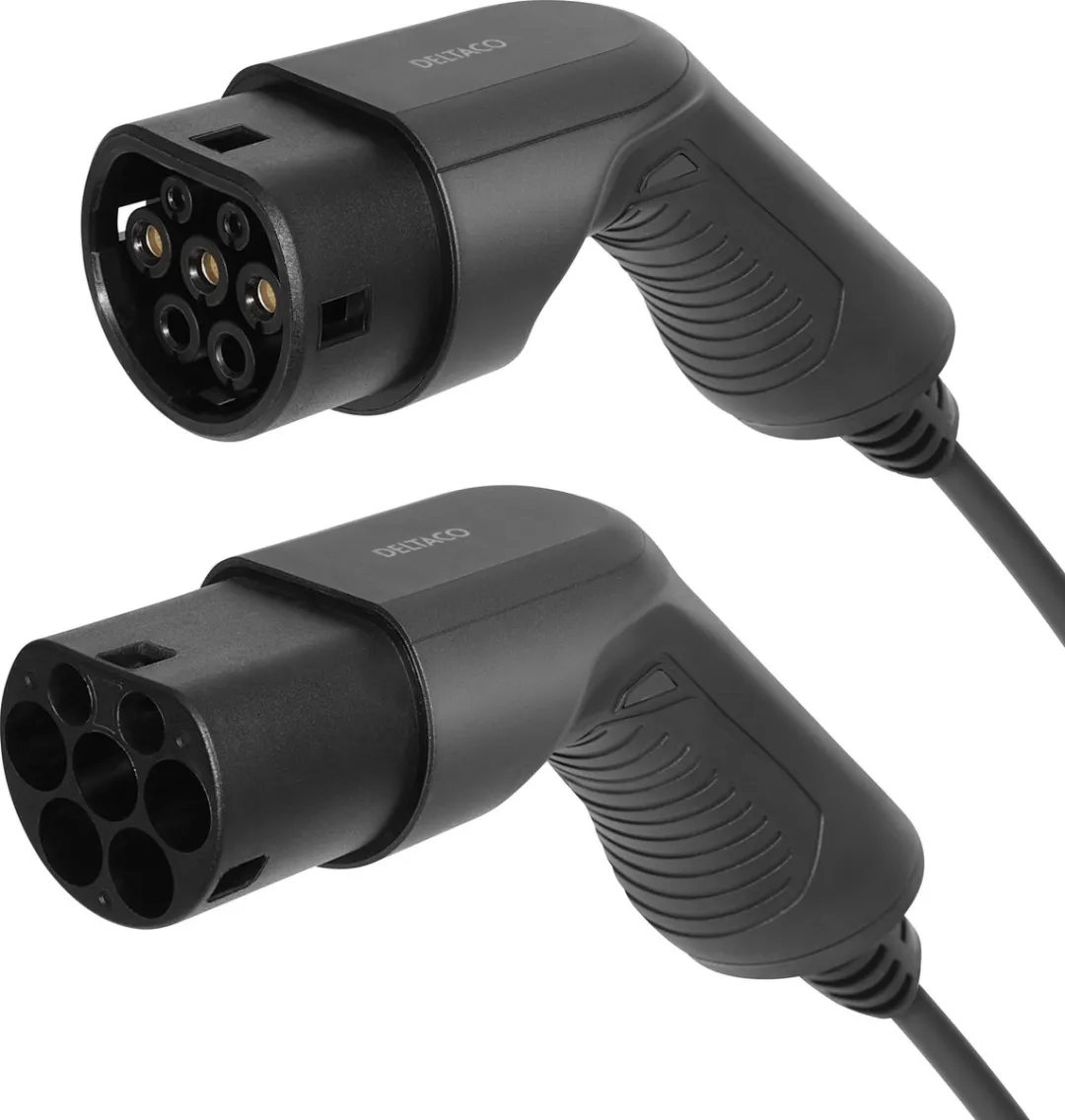 Deltaco EV-1205 e-Charge Oplaadkabel voor Elektrische Auto - Type 2 - 16A / 3.6kW - 5 m - Zwart