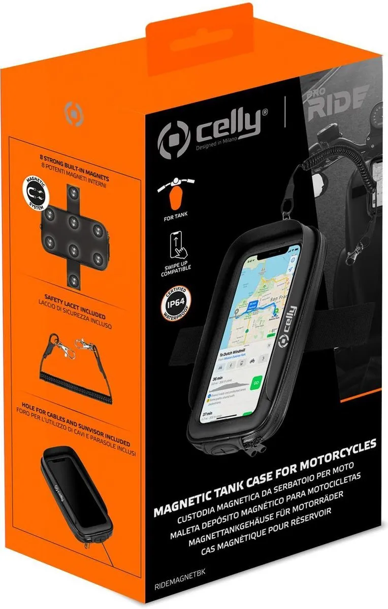 Celly RideMagnet Passieve Motorhouder - Zwart