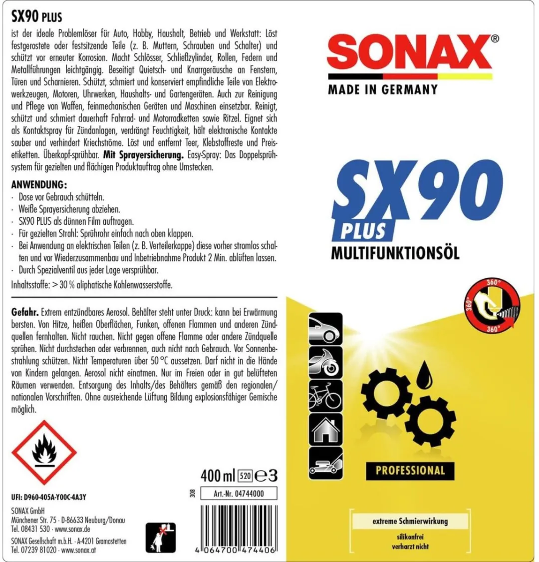 Sonax SX90 Plus Easy-Spray Roestverwijderaar 0.40L