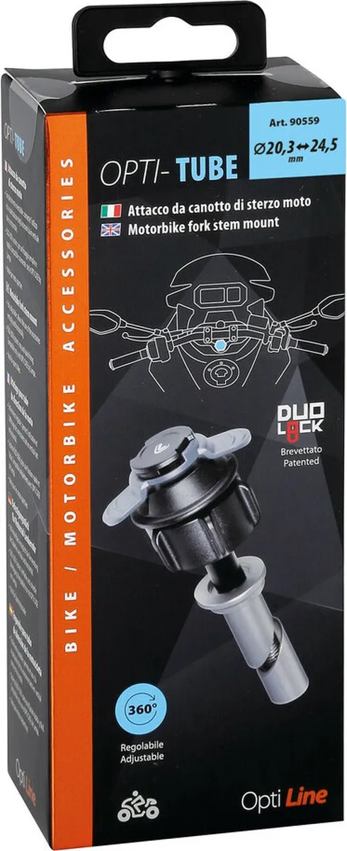 lampa Optiline 90559 Telefoonhouder - 20.3-24.5mm - Zwart