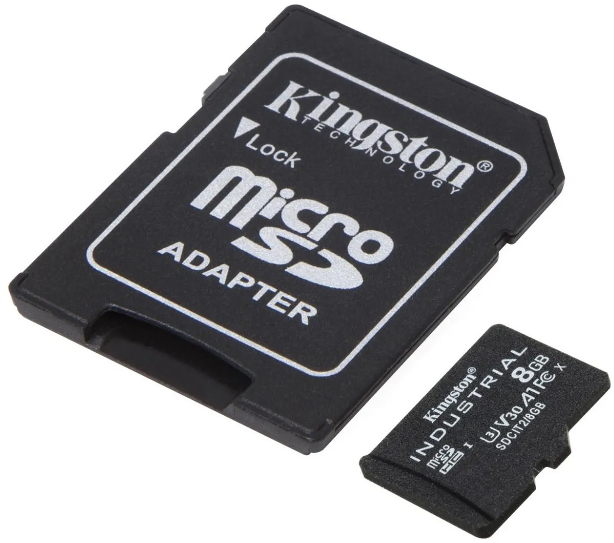 Kingston Industrial microSDHC 8GB Class 10 UHS-I - Inclusief SD-adapter