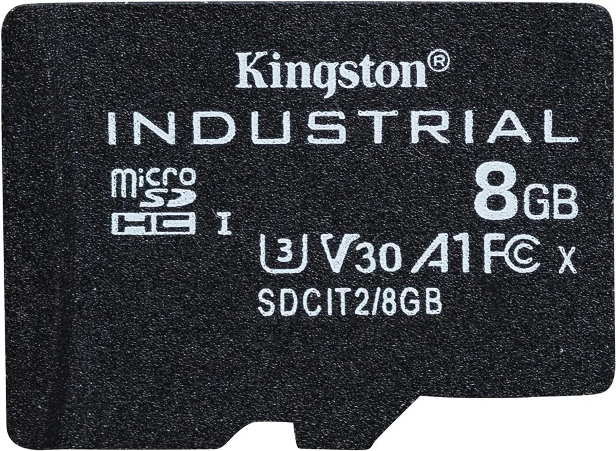 Kingston Industrial microSDHC 8GB Class 10 UHS-I - Inclusief SD-adapter