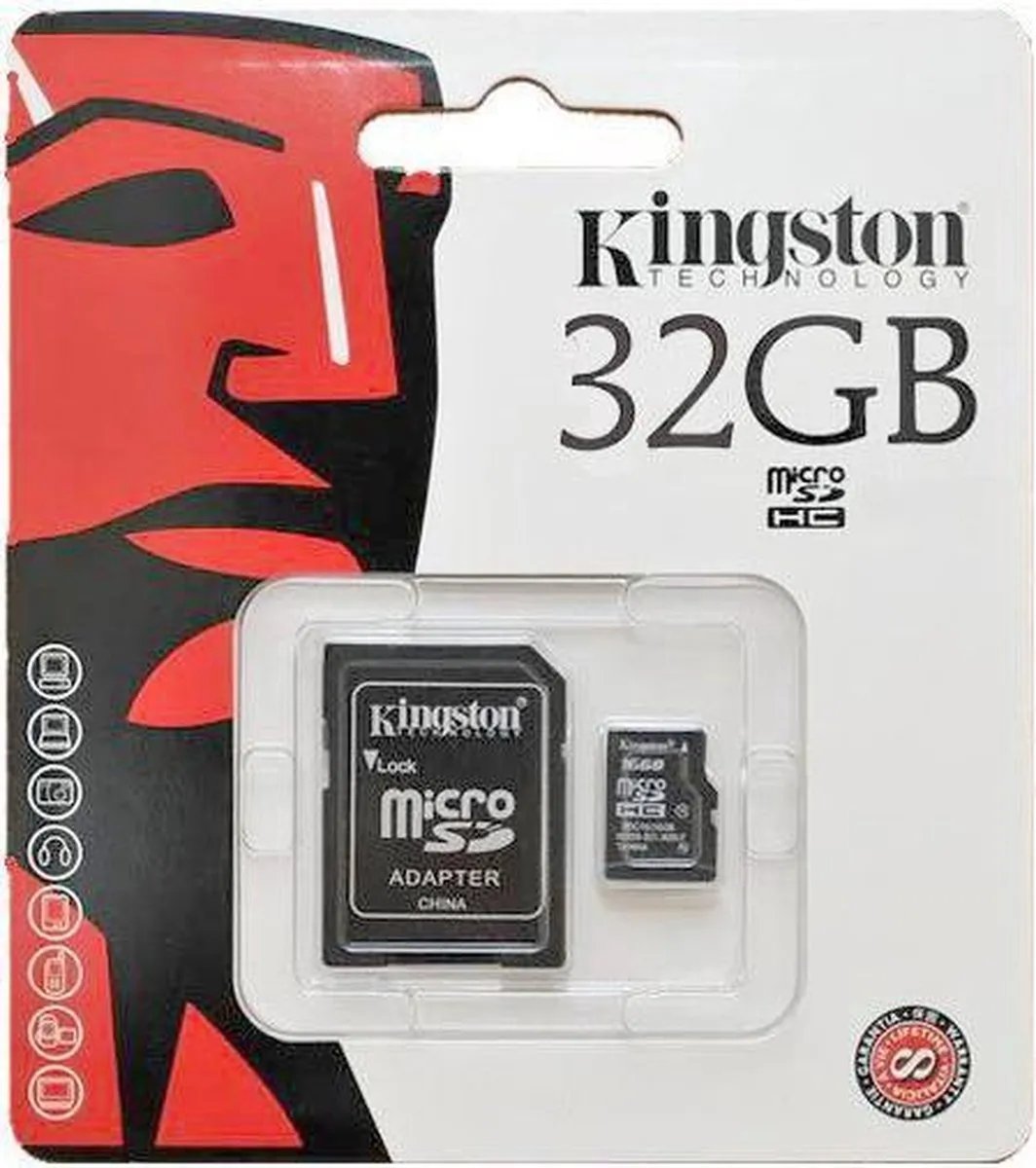 Kingston Micro SD 32GB Class 10 - Zwart - afbeelding 2 van 3