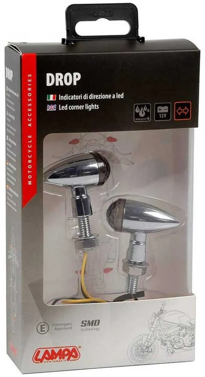 Lampa Drop LED Richtingaanwijzers - Zilver